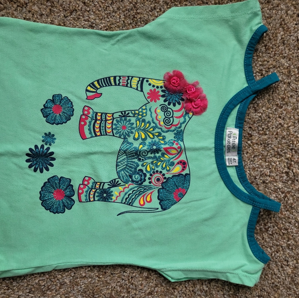 Littoe Potatoes Girl T-Shirt 4T elephant